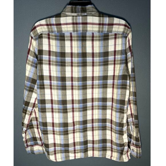 Men's multicolor Plaid long sleeve button front shirt size medium - Picture 2 of 8